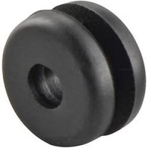 Cable grommet Terminal max. 3mm PVC Black