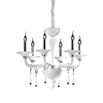 Miramare 6 Light Chandelier White Finish, E14