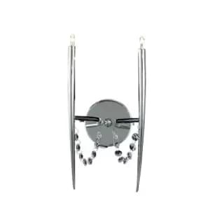 Zest Wall Lamp 2 Light G4 Polished Chrome/Crystal, NOT LED/CFL Compatible