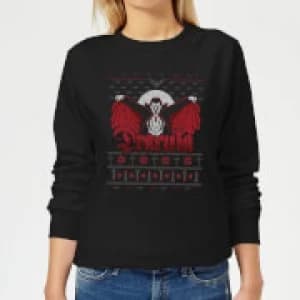 Universal Monsters Dracula Christmas Womens Sweatshirt - Black