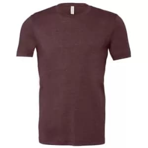 Canvas Unisex Jersey Crew Neck T-Shirt / Mens Short Sleeve T-Shirt (2XL) (Heather Maroon)