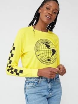 Vans National Geographic Long Sleeve Crop Top - Yellow