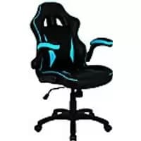 Nautilus Designs Ltd. Executive Ergonomic Gaming Style Office Chair with Folding Arms, Integral Headrest and Lumbar Support Blue