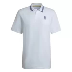adidas Real Madrid Polo Shirt Mens - White
