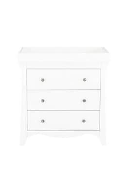 CuddleCo Clara 3 Drawer Dresser & Changer White