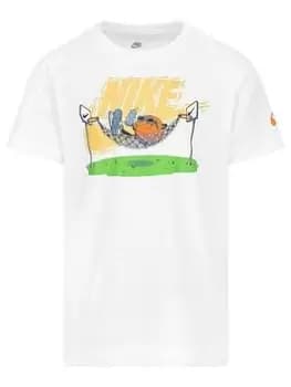 Nike Younger Boys mojii Basketball Ss Tee, White, Size 2-3 Years, Women