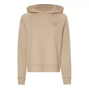 Tommy Sport Regular Varsity Ribbed Hoodie - Beige