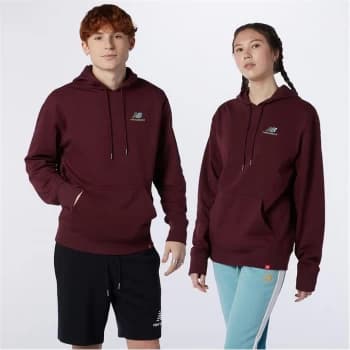 New Balance Essential Embroidered Logo Hoodie - Burgundy