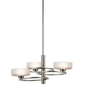 Multi Arm Chandelier 3 Light Classic Pewter Finish, G9