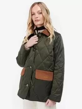 Barbour Bragar Quilt Jacket- Sage, Green, Size 12, Women
