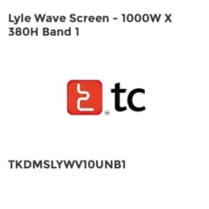TC Group Lyle Wave Screen - 1000W x 380H Band 1