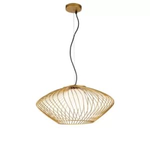 Plec Cage Ceiling Pendant Lamp Gold, 1 Light, E27