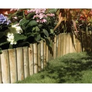 Rowlinson 9" Border Roll 1.8m 4 Pack, Wood