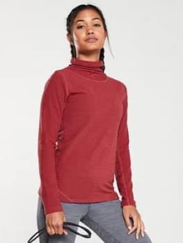 Nike Training Pro Velour Top - Cedar , Cedar, Size 2XL, Women
