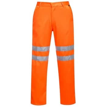 RT45ORTXL - sz XL Hi-Vis Poly-cotton Trousers RIS - Orange - Portwest