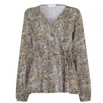 Linea Linea Mock Tie Top Ladies - Animal