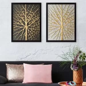 SET_034 Multicolor Decorative Framed Painting (2 Pieces)