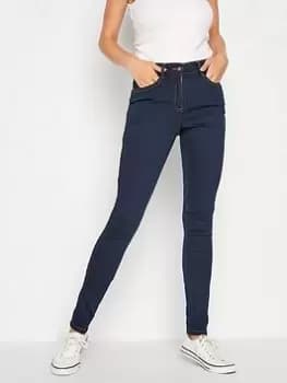 Long Tall Sally Ava Skinny Dark Indigo 34In, Blue, Size 14, Length 34, Women