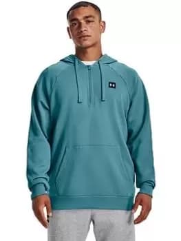 Under Armour Training Rival Fleece 1/2 Zip Hoodie - Blue Size S, Men