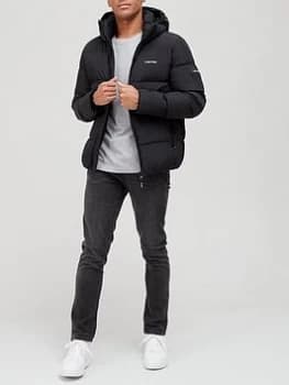 Calvin Klein Crinkle Nylon Padded Jacket - Black Size M Men