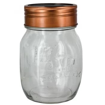 Scott and Lawson Glass Counting Money Jar
