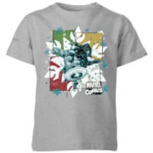 Marvel Black Widow Captain America Kids Christmas T-Shirt - Grey - 11-12 Years