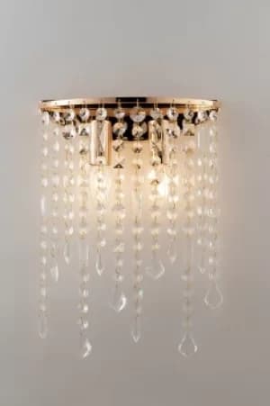 BREEZE Wall Light Gold, K9 Crystals 25x35cm