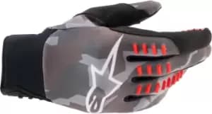 Alpinestars SMX-E Camo Motocross Gloves, black-green-multicolored, Size 2XL, black-green-multicolored, Size 2XL