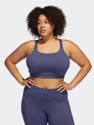 adidas Coreflow Medium-support Bra (plus Size), Blue, Size 3X, Women