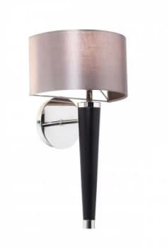 1 Light Indoor Wall Light Wood & Silver, B22