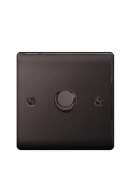 British General Electrical Raised 1G Dimmer Switch - Black Nickel