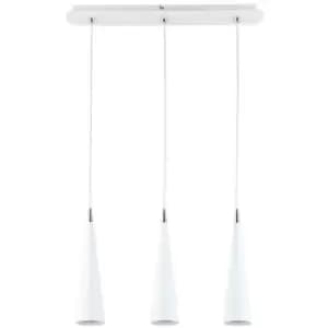 Italux Pietro wh - Modern Hanging Pendant White 3 Light with White Shade led, GU10