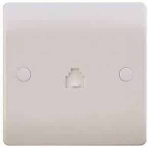 ESR Sline 1 Gang White RJ45 ADSL / Irish Telephone Connector Network Socket