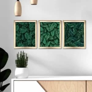 3ACT-006 Multicolor Decorative Framed MDF Painting (3 Pieces)