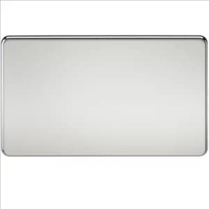 KnightsBridge Screwless 2G Blanking Plate Polished Chrome