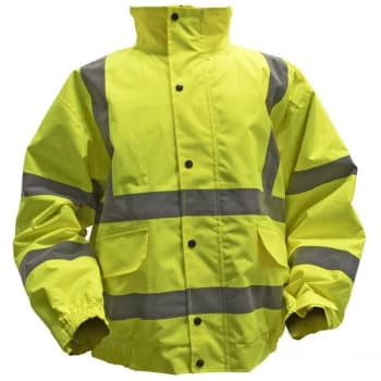 Sealey 802XL Hi-Vis Yellow Jacket + Quilted Lining & Elasticated W...