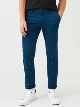 Tommy Hilfiger Bleecker Flex Slim Fit Chino Trousers - Mariner Blue, Mariner Blue, Size 40, Inside Leg Regular, Men