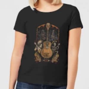 Coco Guitar Poster Womens T-Shirt - Black