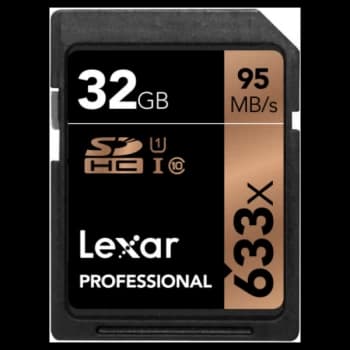 Lexar Professional 32GB Class 10 UHS-I 633X Speed (95MB/s) SDHC Flash Memory Card