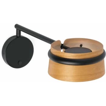 Faro Lighting - Faro Loop - LED Indoor Wall Lamp Black, Wood