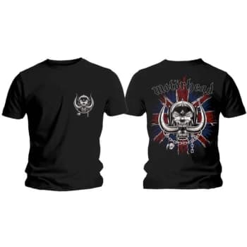 Motorhead - British War Pig & Logo Unisex Large T-Shirt - Black