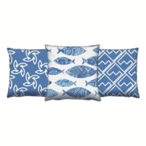 AC-4638-4634-4150 Multicolor Cushion Set (3 Pieces)