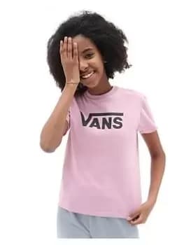 Vans Flying V Crew Kids T-Shirt - Pink, Size L=12-14 Years, Women