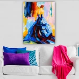 394574071_70100 Multicolor Decorative Canvas Painting