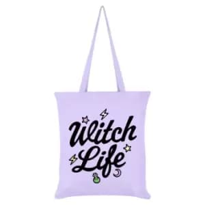 Grindstore Witch Life Tote Bag (One Size) (Lilac/Black)