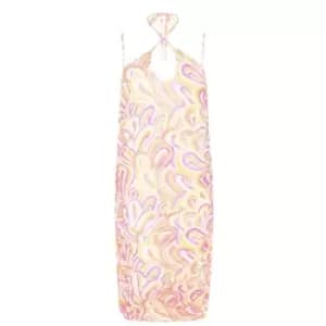 I Saw It First Mesh Halter Dress - Multi