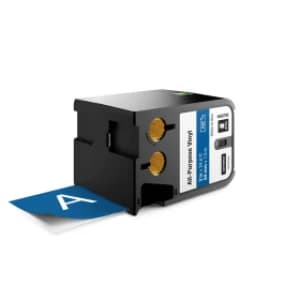 Dymo 1868780 White on Blue Label Tape 54mm x 7.5m