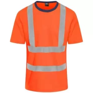 PRO RTX High Visibility Mens T-Shirt (4XL) (Orange/Navy)