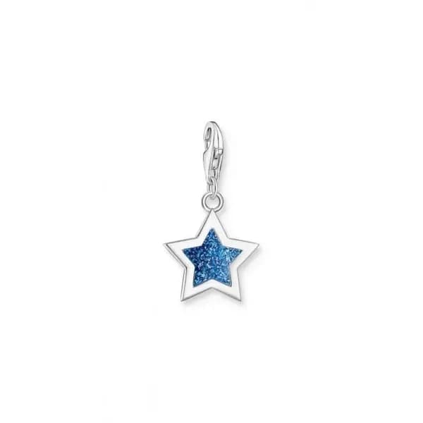 Charmista Sterling Silver Blue Enamel Star charm 2055-007-32