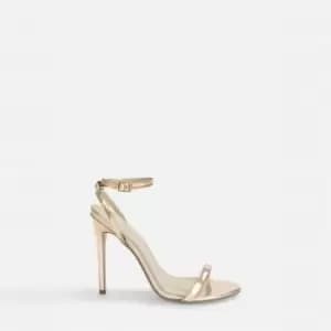 Missguided Basic Barely There Heeled Sandles - Silver
